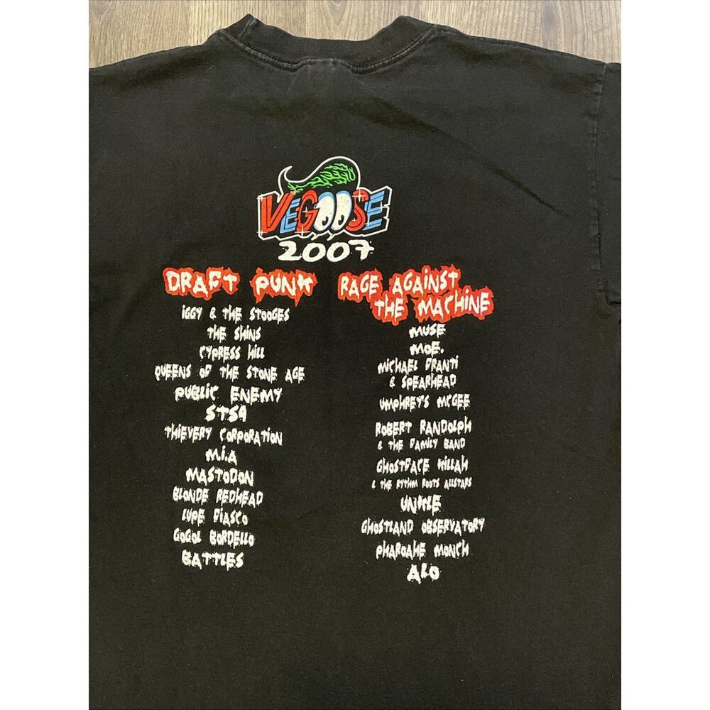 Vegoose Concert 2007 Las Vegas Rage Against The Machine Muse Sz Med Shirt Used